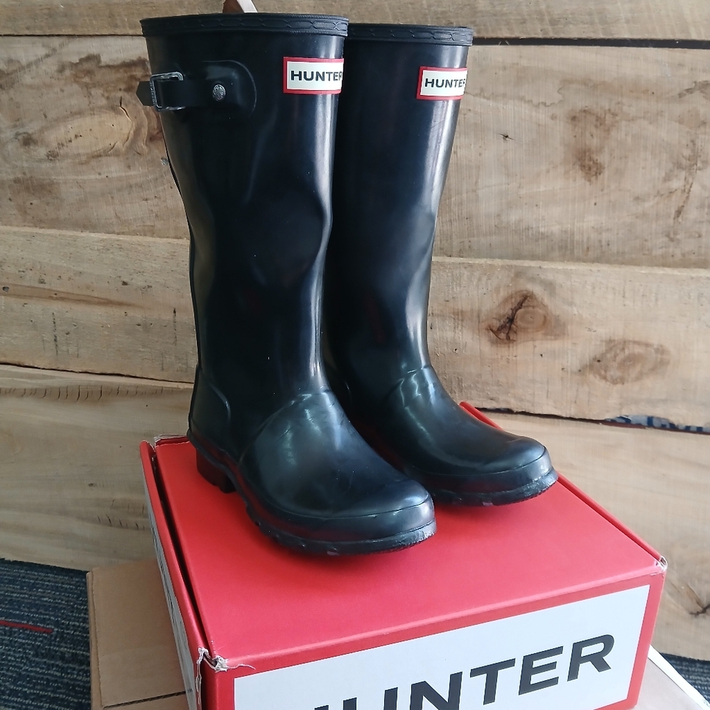 New Hunter original big kids rain boots 💦 1 B / 2 G - Picture 2 of 7
